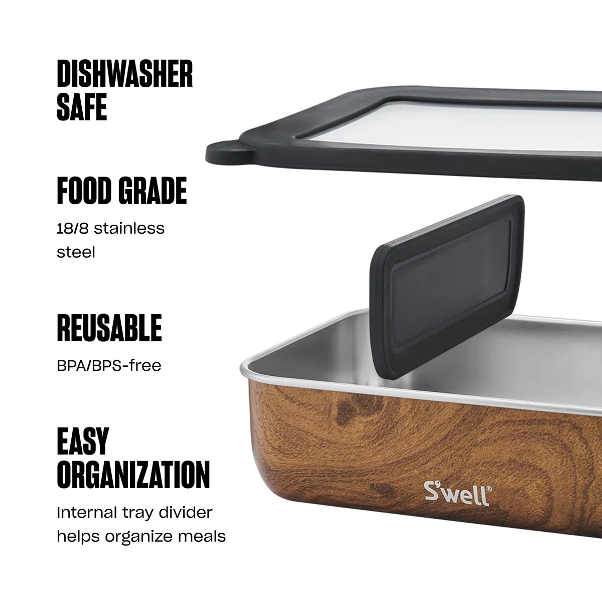 S'well Meal Prep Bento Box – Teakwood - Image 5