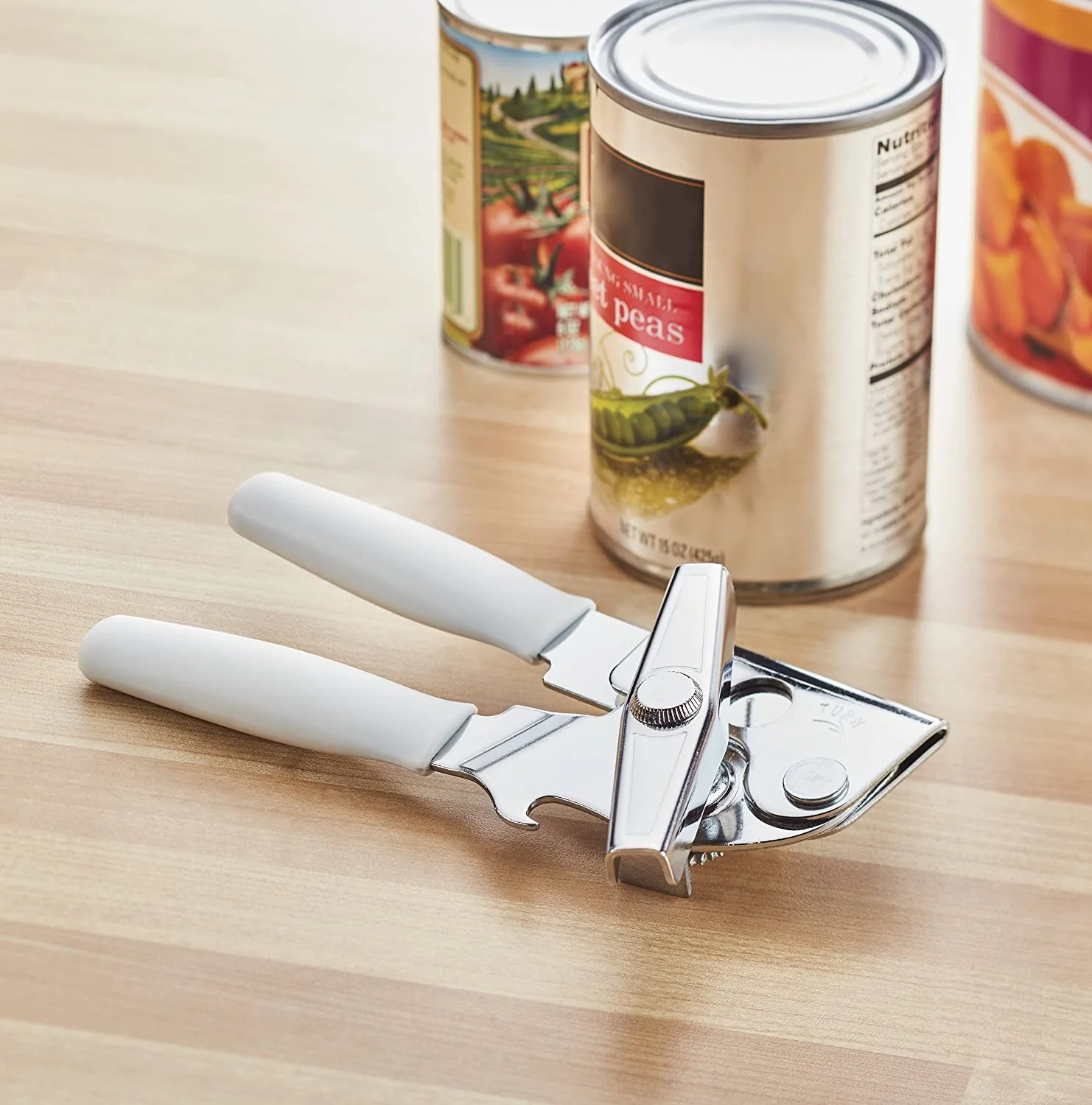 Swing-A-Way Can Opener – Chrome/White - Image 3