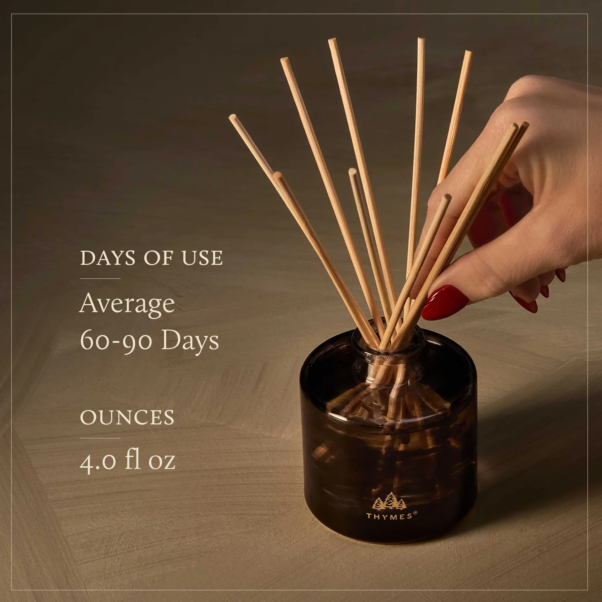 Thymes Noir Woods Petite Reed Diffuser - 4oz - Image 3