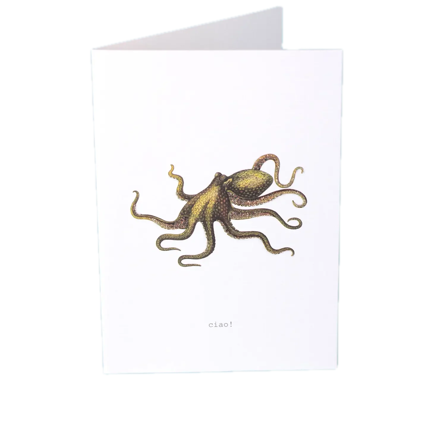 Tokyo Milk Glitter Greeting Card – Chao! – 3.5" x 5"