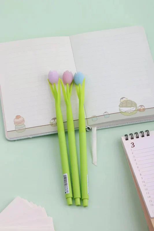 Tulip Flower Wiggle Gel Pen – Assorted Colors – Each Pen Sold Separately - Image 5