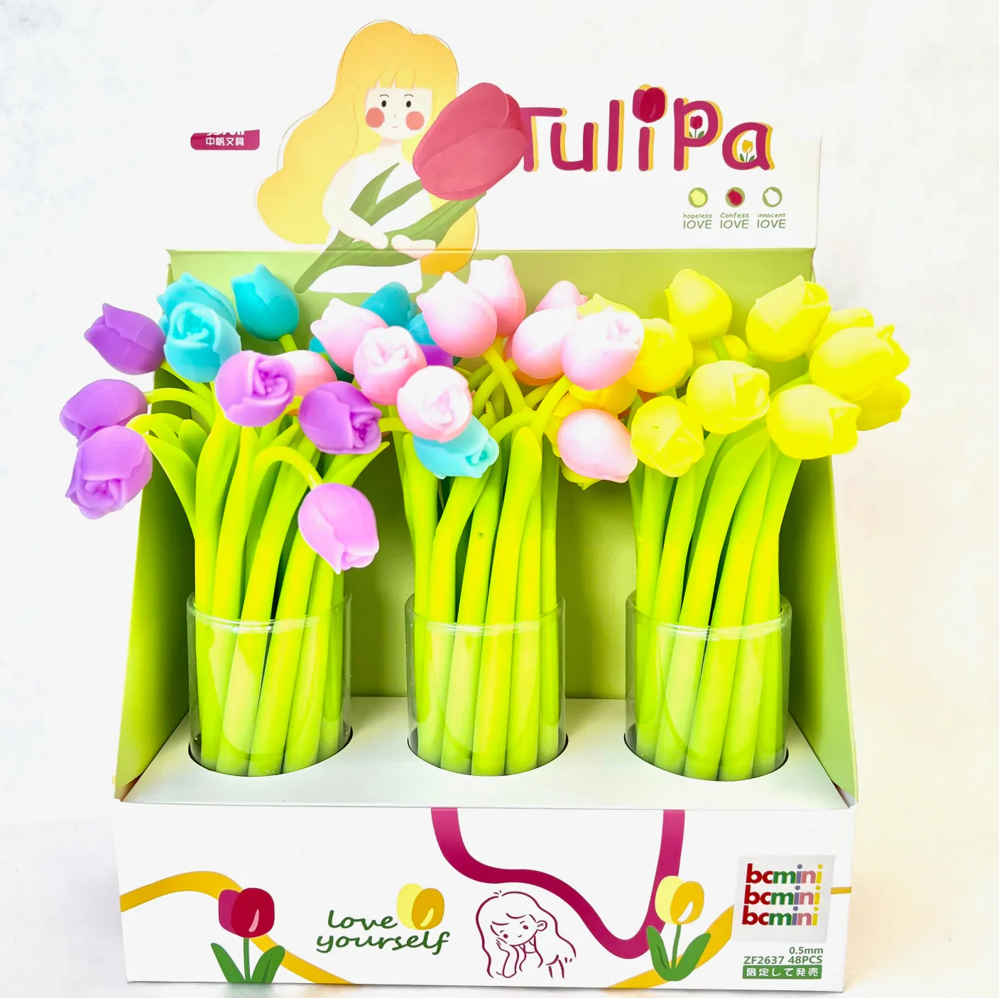 Tulip Flower Wiggle Gel Pen – Assorted Colors – Each Pen Sold Separately - Image 6