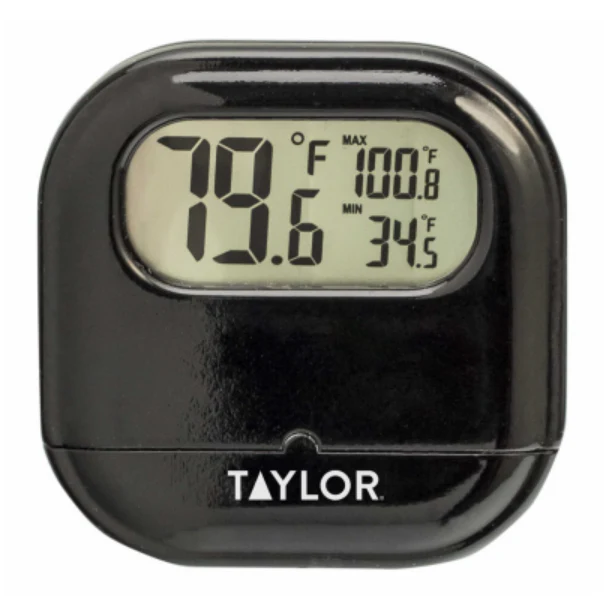 Tylor Digital Indoor/ Outdoor Thermometer – Suction Cup Mount – Black
