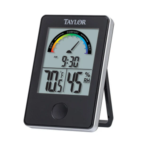 Tylor Digital Indoor/ Outdoor Thermometer with Weather Station –  Black