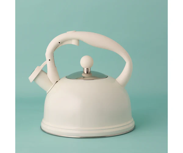 Typhoon Otto Stovetop Whistling Kettle – 1Qt. - Gloss Cream/ Silver Lid - Image 3
