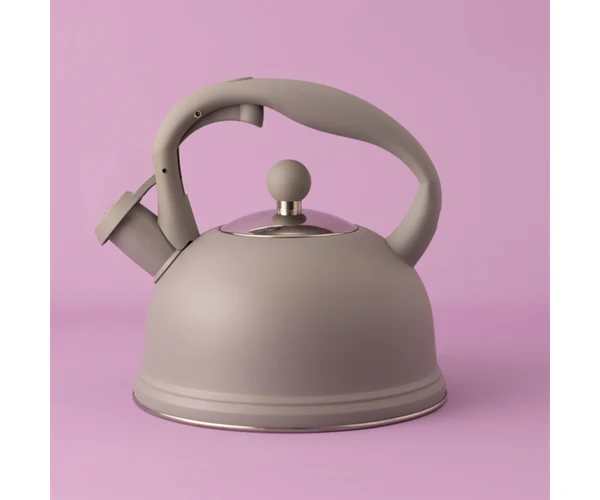 Typhoon Otto Stovetop Whistling Kettle – 1Qt. - Pastel Grey / Silver Lid - Image 3