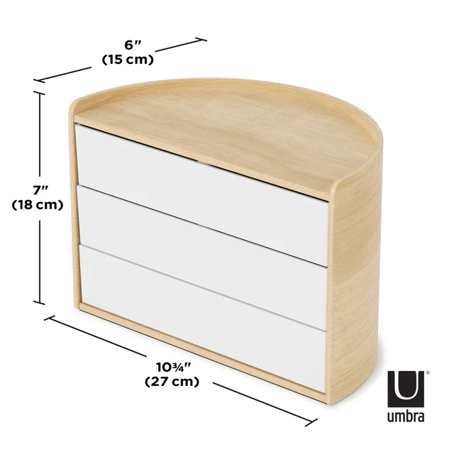 Umbra Moona Storage Box – White – 10.75" x 7" x 6" - Image 3