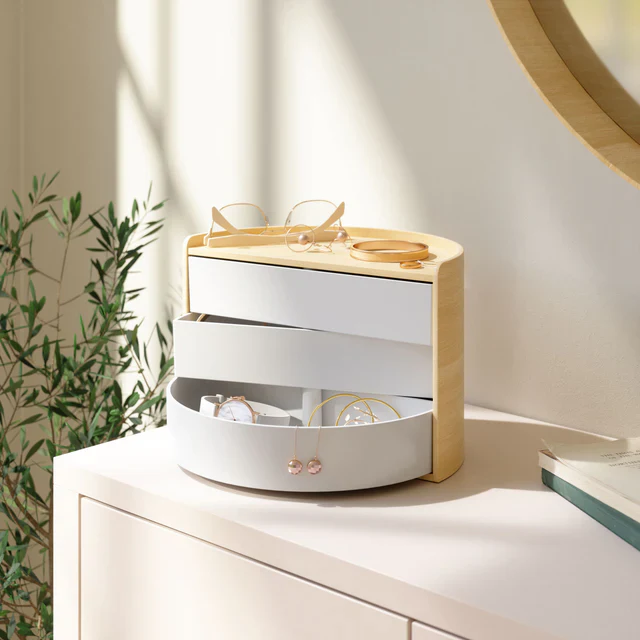 Umbra Moona Storage Box – White – 10.75" x 7" x 6" - Image 5