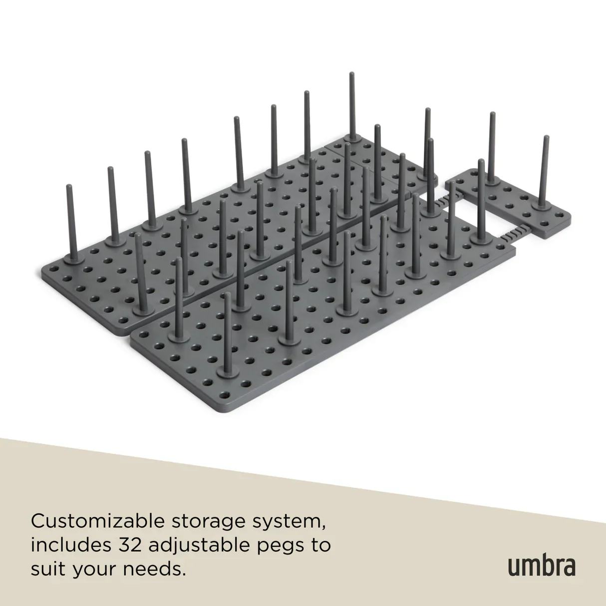 Umbra Peggy Drawer Organizers – Charcoal – Set of 2 - Image 3