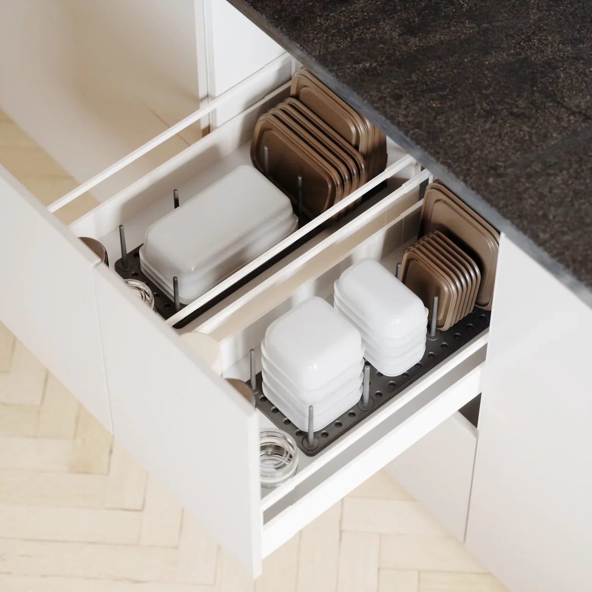 Umbra Peggy Drawer Organizers – Charcoal – Set of 2 - Image 5