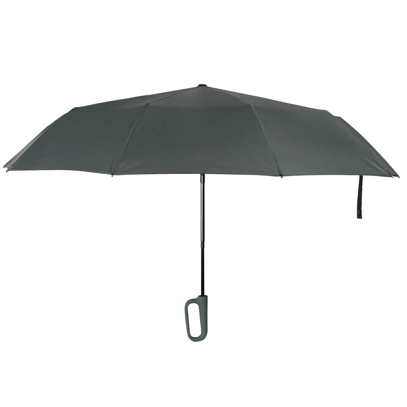 URBN ELEMNTS – Everyday Umbrella with Never-Forget Carabiner Handle – Grey - Image 2