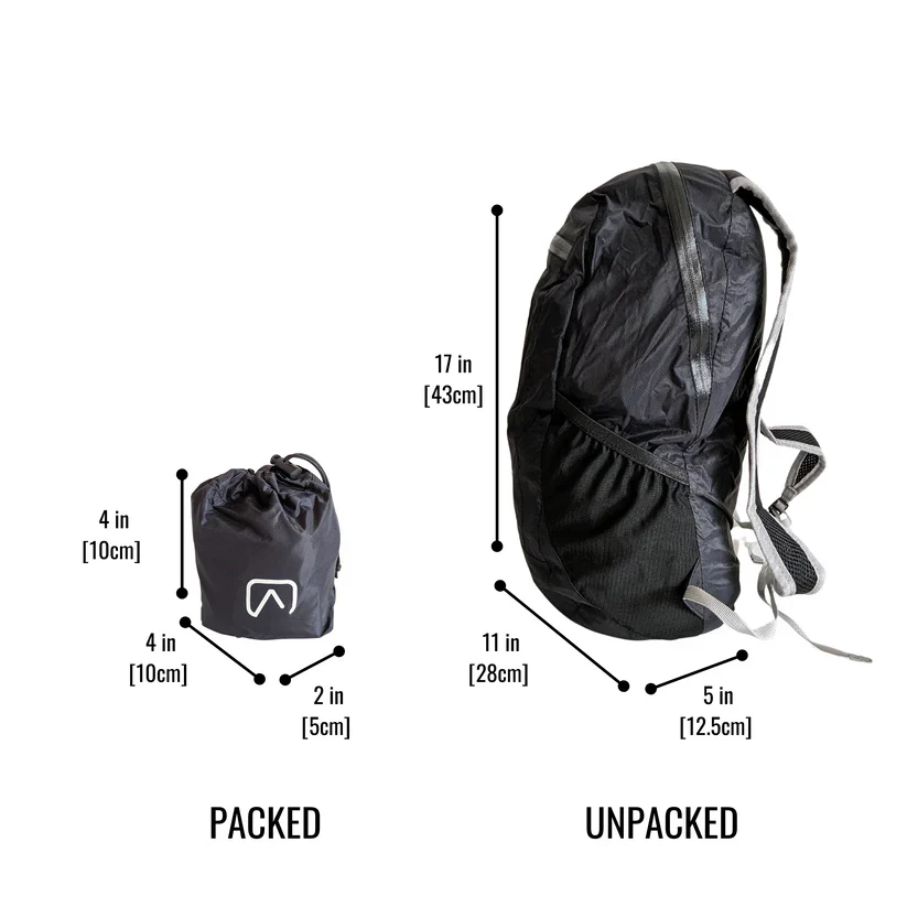 URBN ELEMNTS – Express Waterproof Packable Day Bag – Black - Image 6