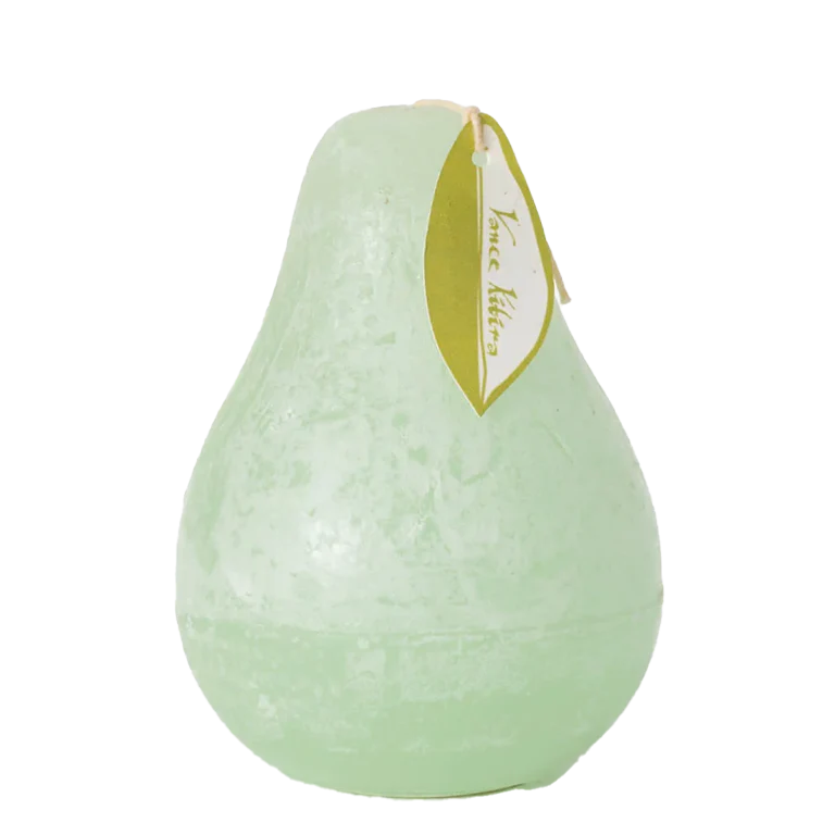 Vance Kitira Timber Pear Candle – Aqua – 4.5"