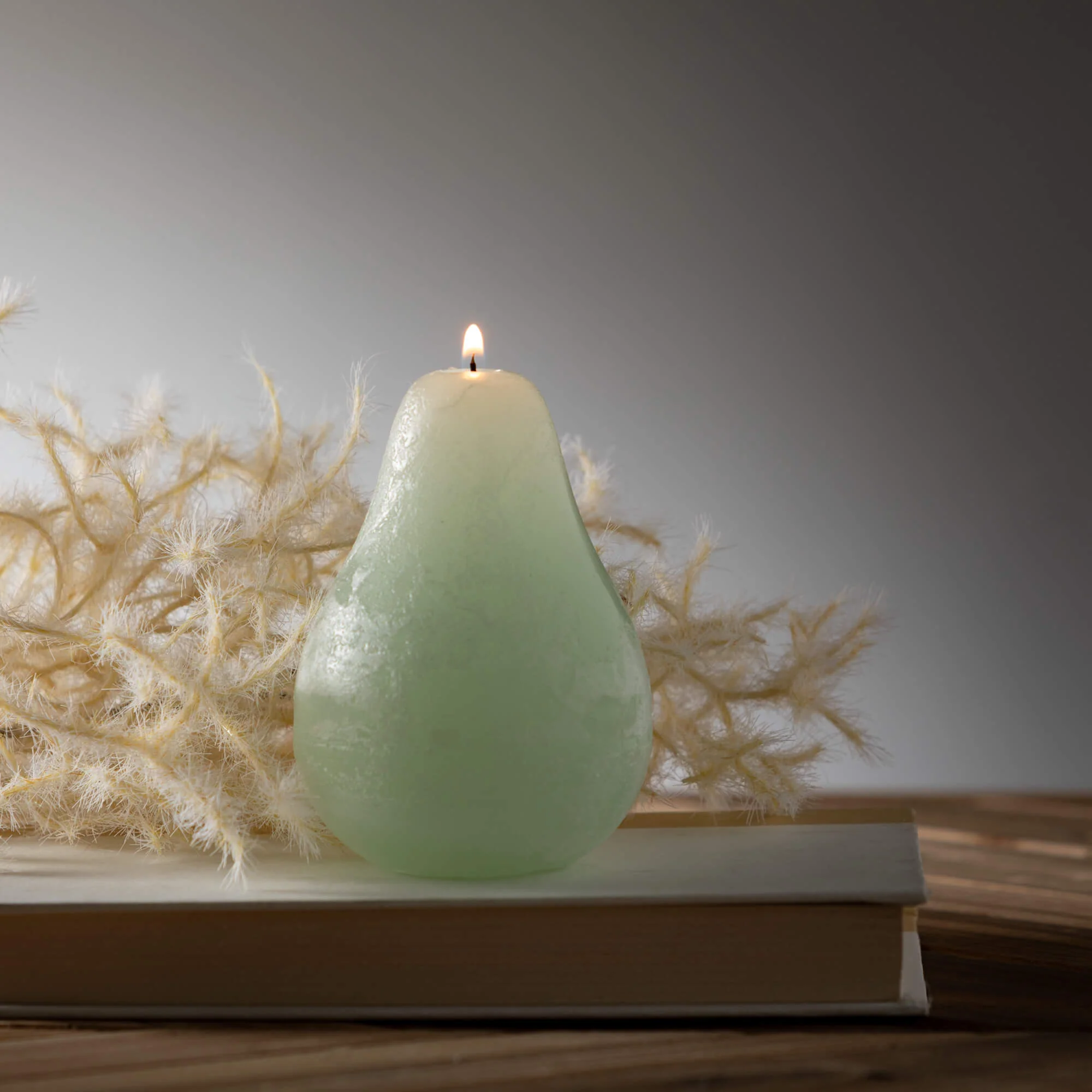 Vance Kitira Timber Pear Candle – Aqua – 4.5" - Image 2