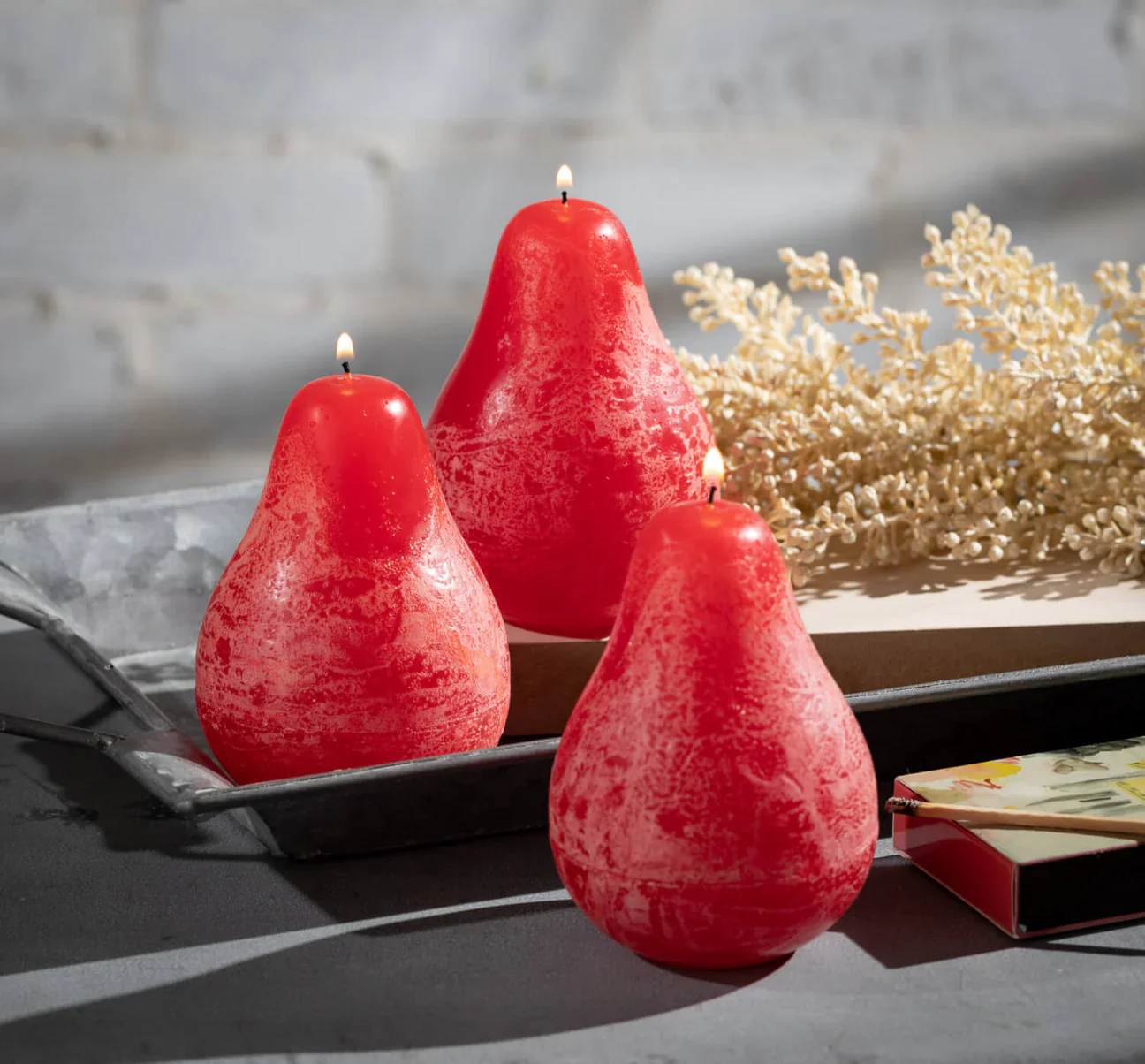 Vance Kitira Timber Pear Candle – Cranberry – 4.5" - Image 3