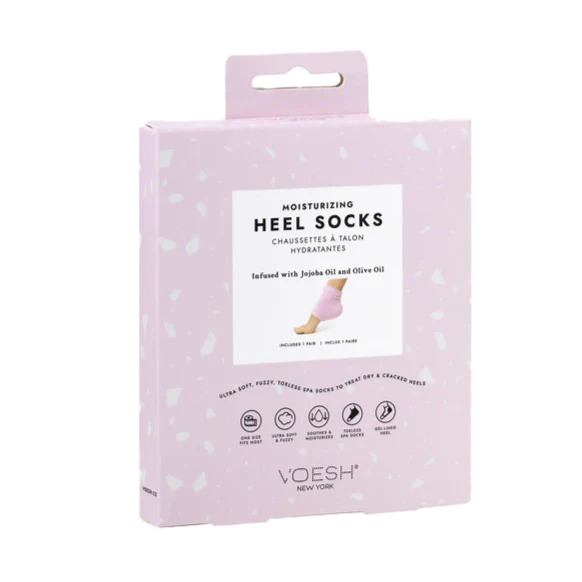 Voesh Footcare – Moisturizing Heel Socks – Pink