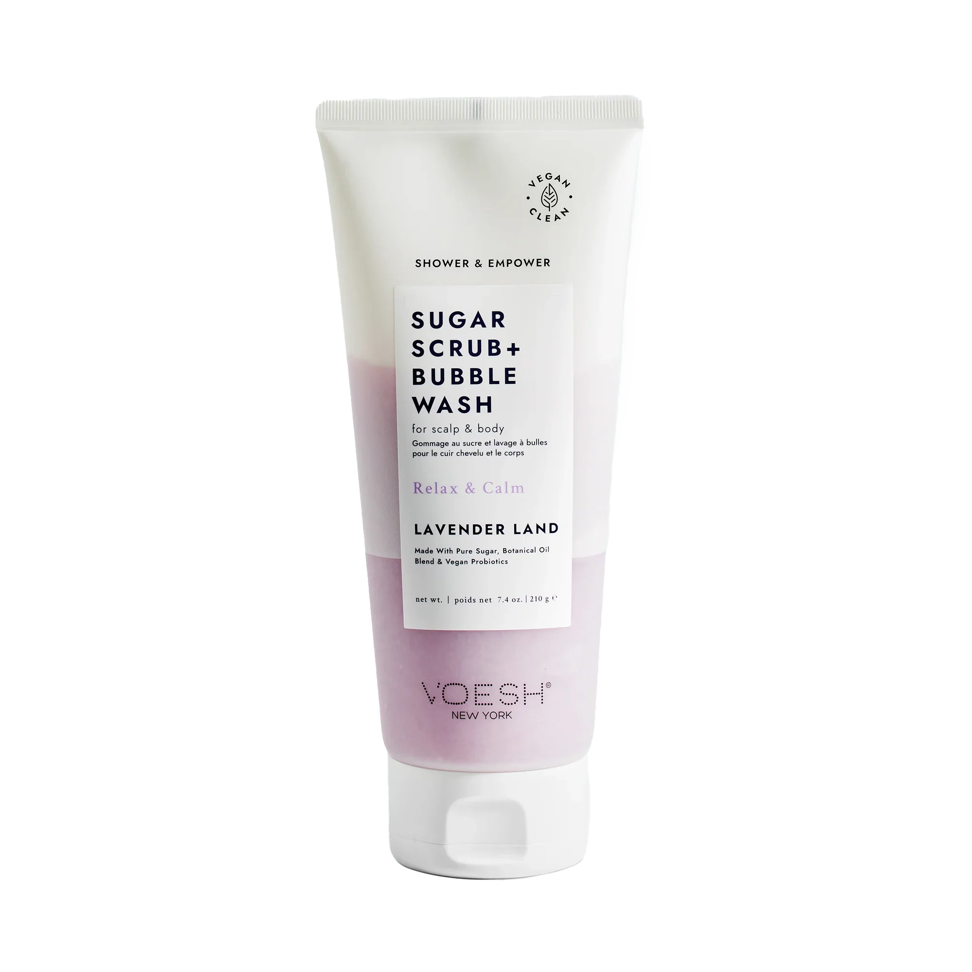 Voesh Sugar Scrub & Bubble Wash – 7.4 oz – Lavender Land - Image 2