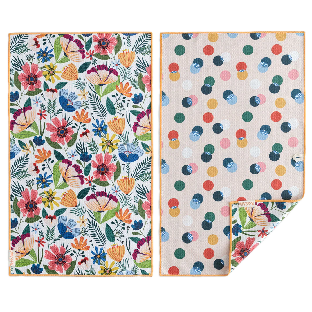 Werkshoppe Microfiber Double Sided Kitchen Towel – Fields Of Flowers