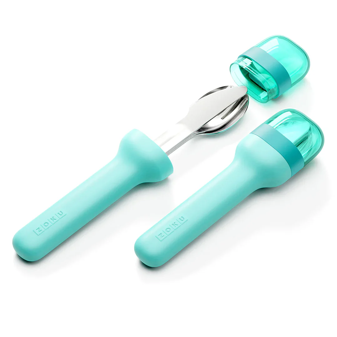 Zoku Pocket Travel Utensil Set – Teal - Image 2