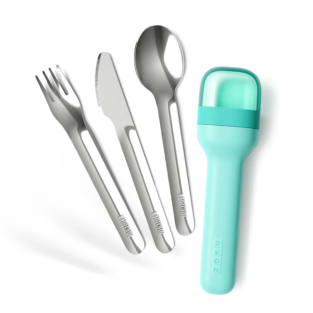 Zoku Pocket Travel Utensil Set – Teal - Image 3