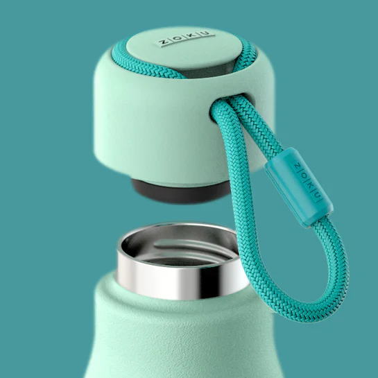 Zoku Stainless Steel Bottle - 18oz – Aqua - Image 2