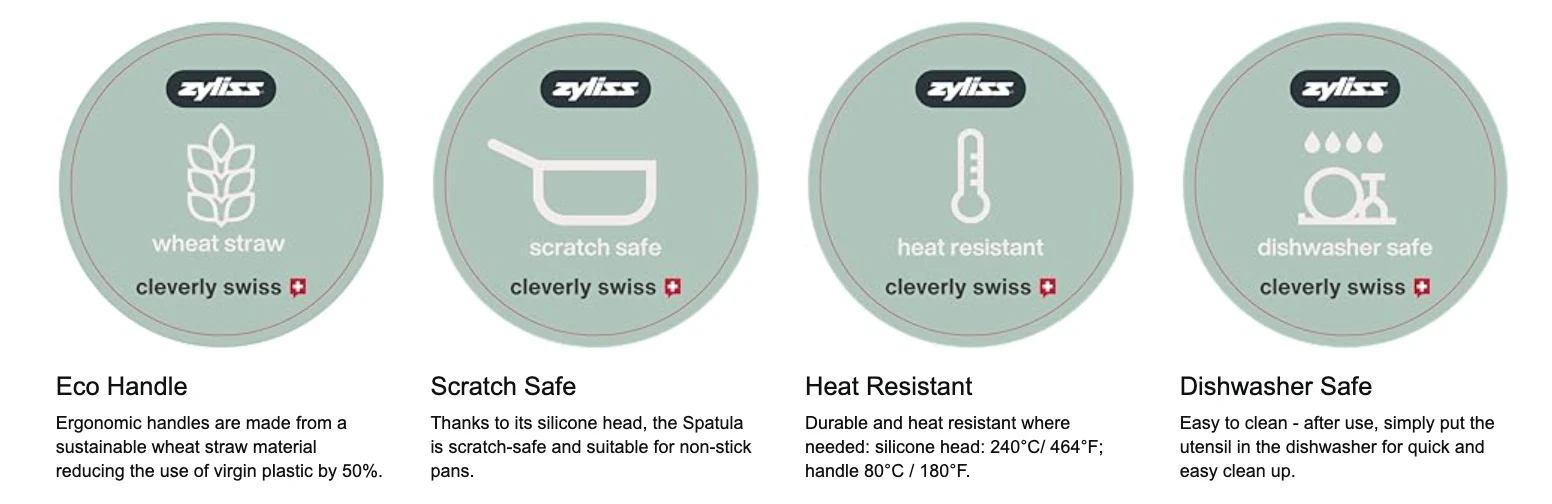 Zyliss Sustainable Wheatstraw – Silicone Spatula – 10.8" X 1.4 - Image 6